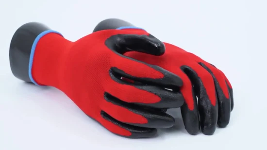 Защитные перчатки Xingyu 13G, перчатки из полиэстера с нитриловым покрытием/строительные перчатки/рабочие перчатки отличного качества